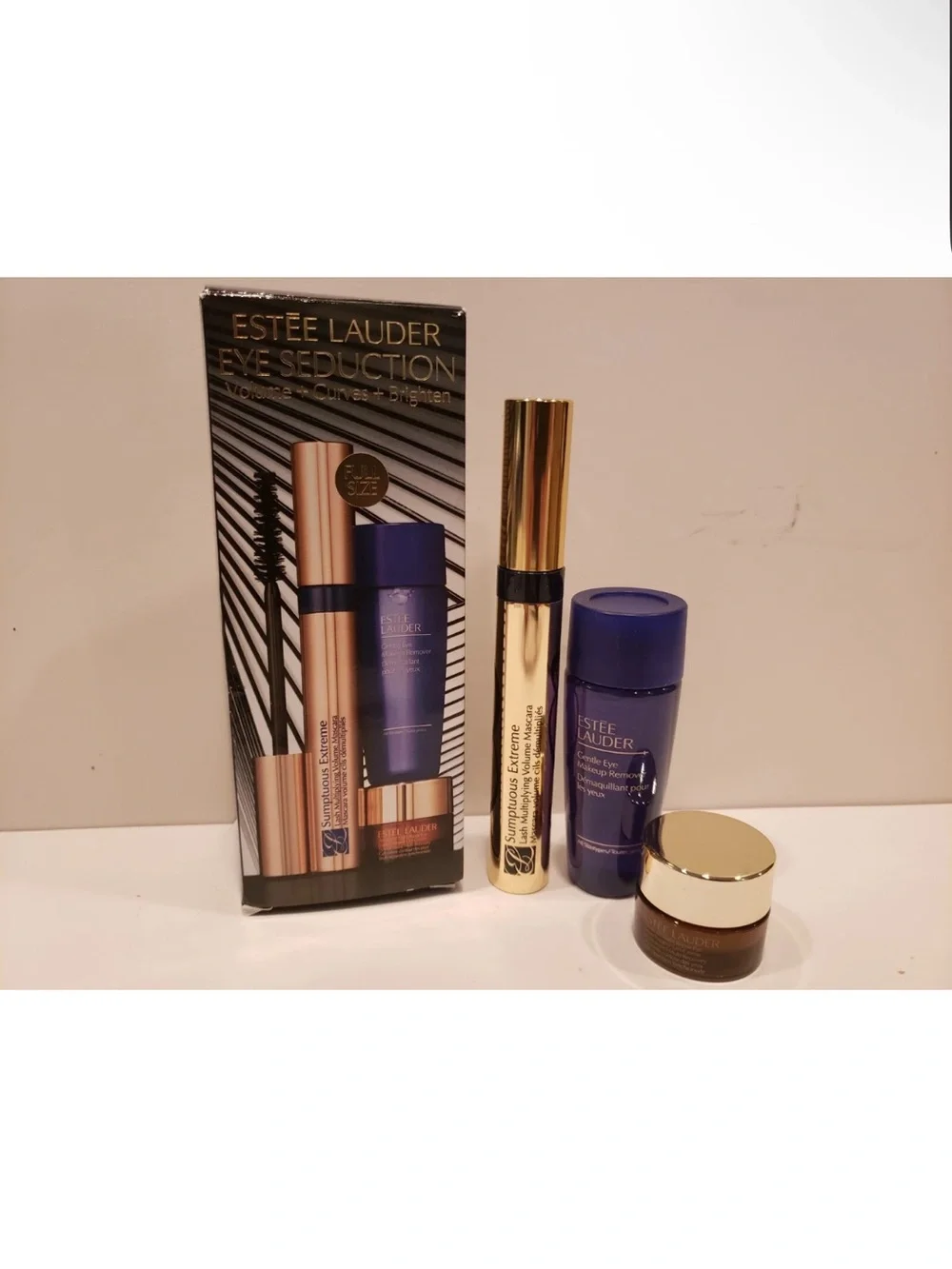 Estee Lauder Eye Seduction 3 Piece Set Mascara, Makeup Remover, Eye Cream